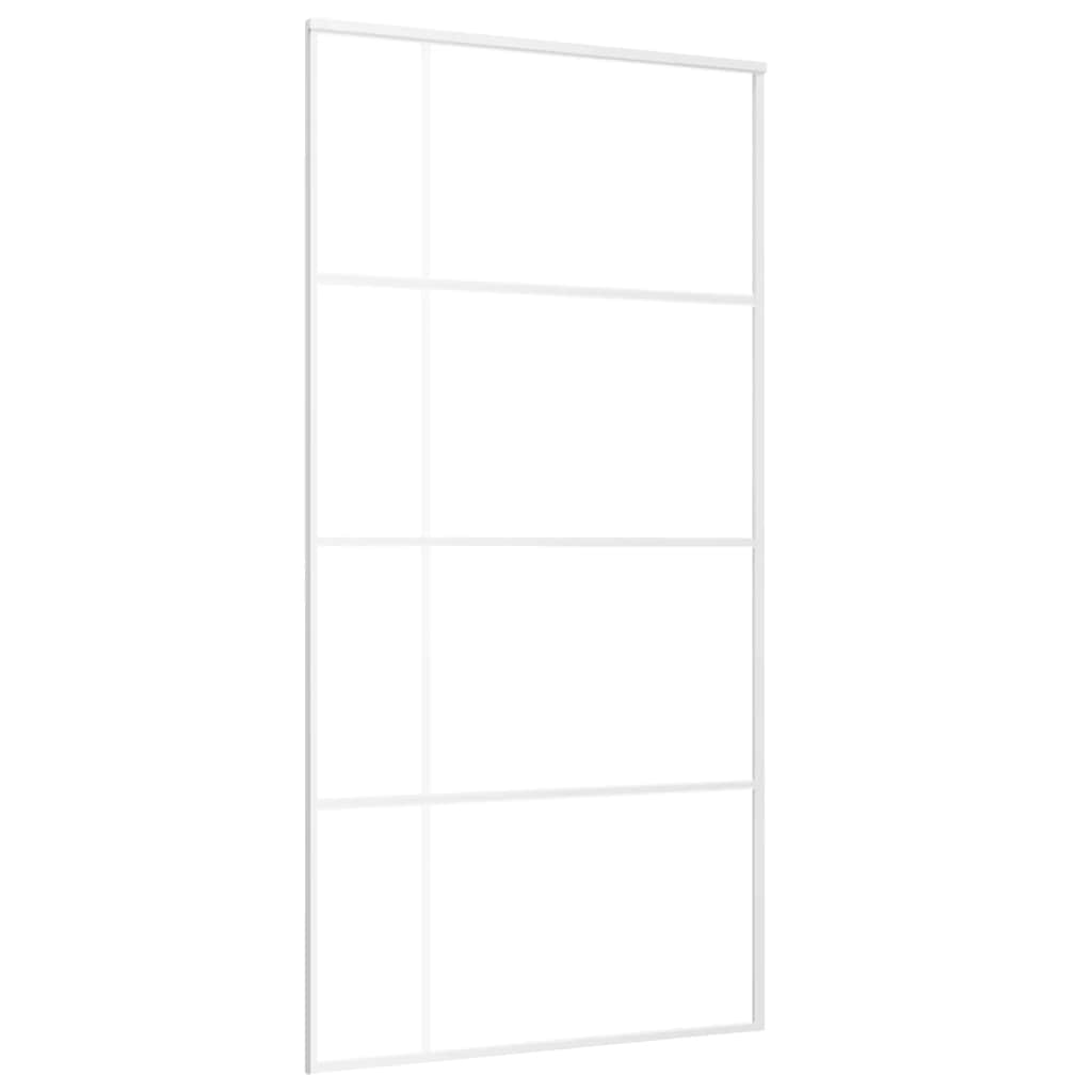 Klizna vrata od stakla ESG i aluminija 102,5 x 205 cm bijela