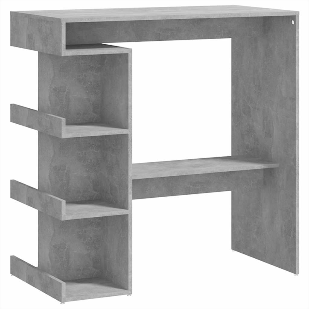 Barski stol sa stalkom boja betona 100 x 50 x 101,5 cm drveni