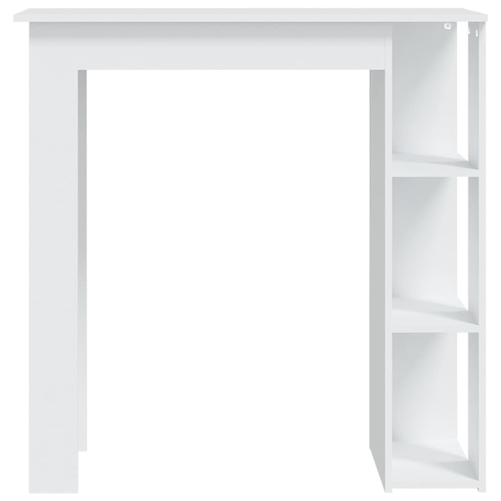 Barski stol s policom bijeli 102x50x103,5 cm konstruirano drvo
