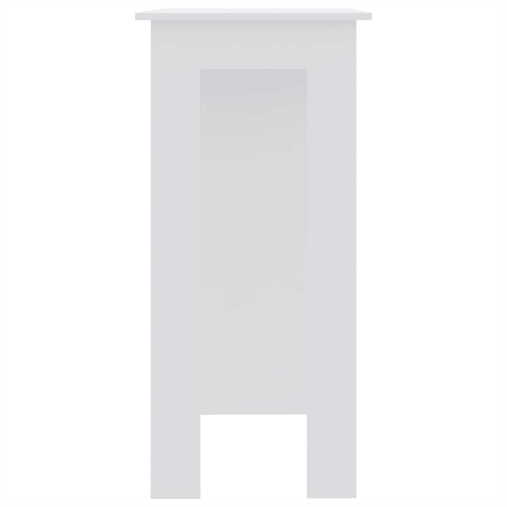 Barski stol s policom bijeli 102x50x103,5 cm konstruirano drvo
