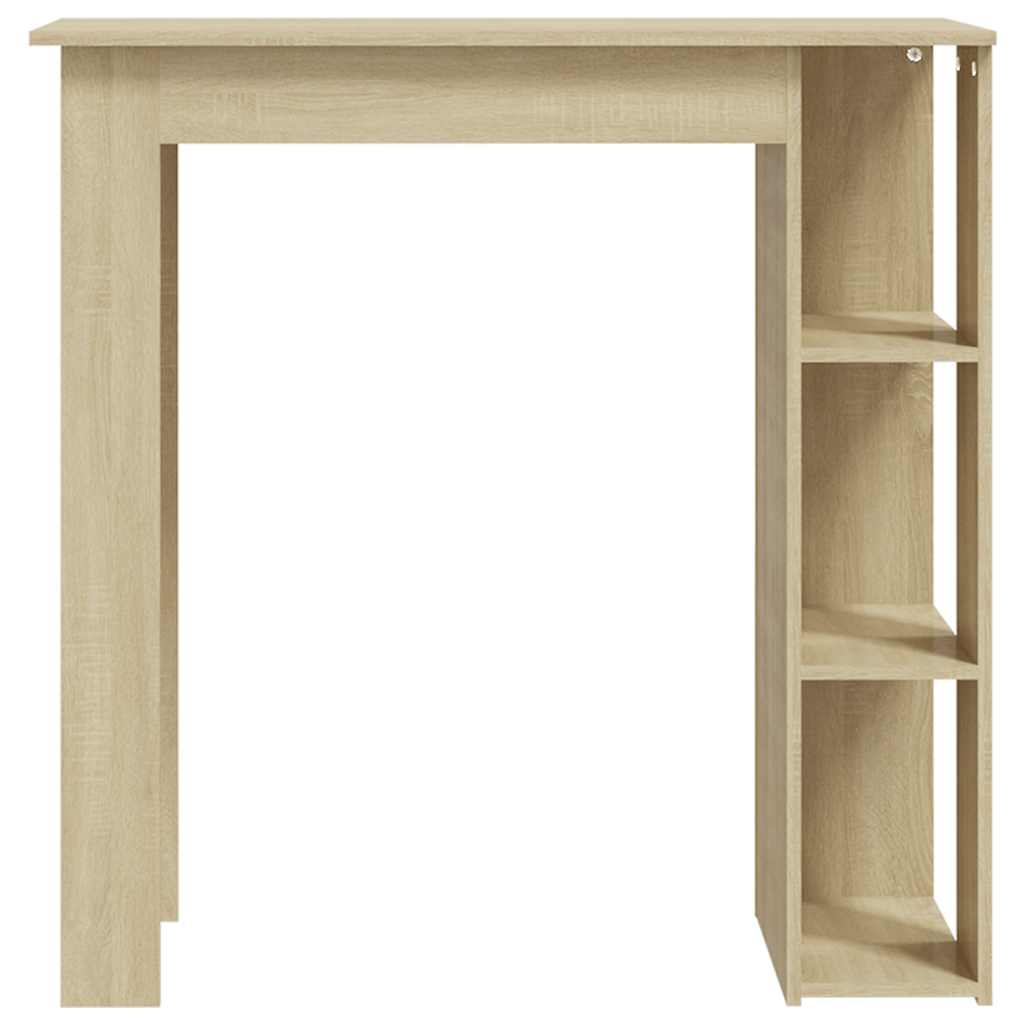 Barski stol s policom boja hrasta 102 x 50 x 103,5 cm drveni