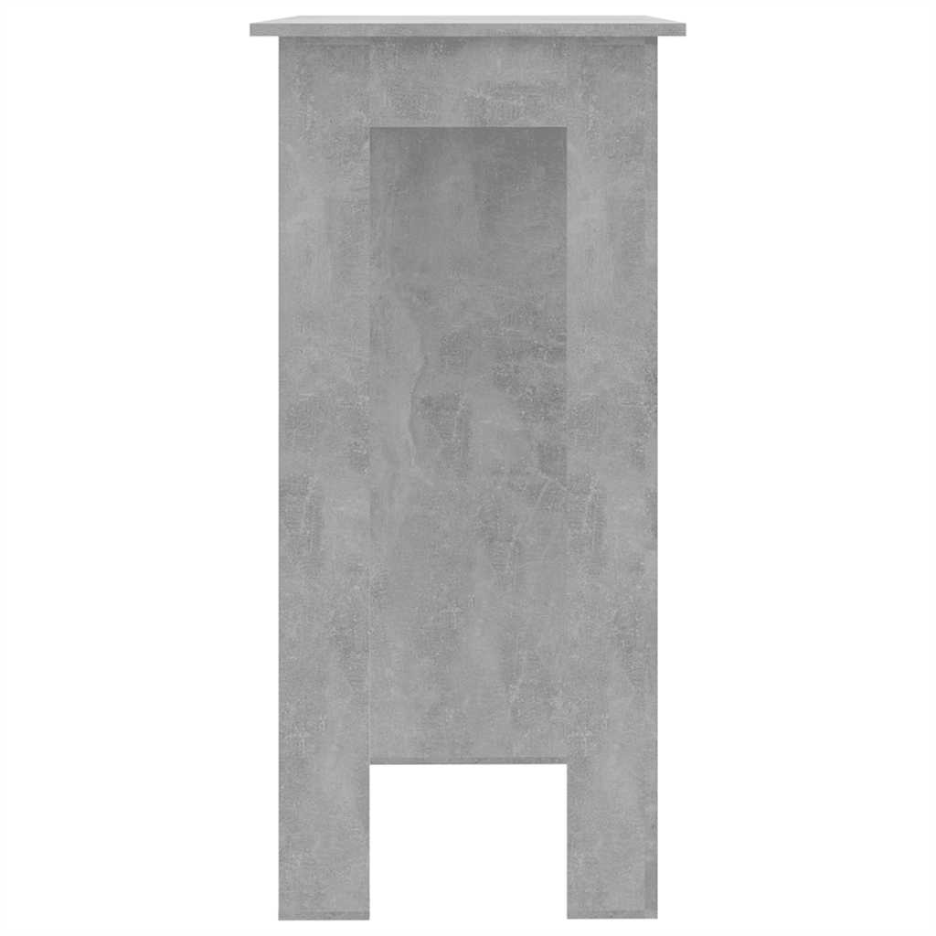 Barski stol s policom boja betona 102 x 50 x 103,5 cm drveni