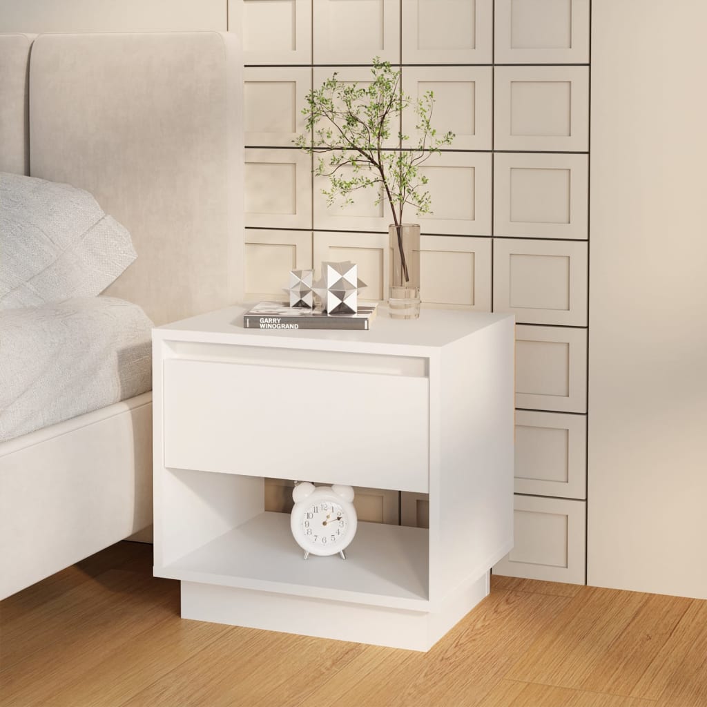 Noćni ormarići 2 kom bijeli 45x34x44 cm konstruirano drvo