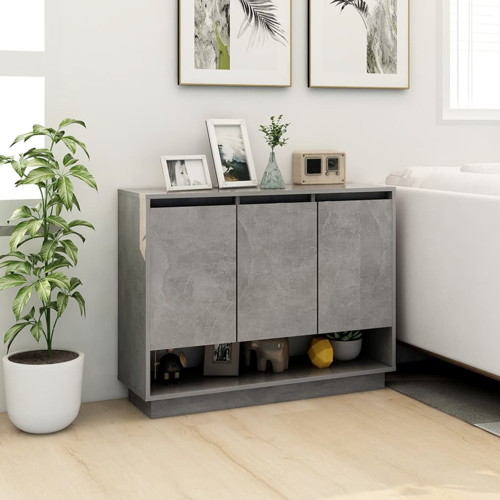 Komoda siva boja betona 97x31x75 cm od konstruiranog drva