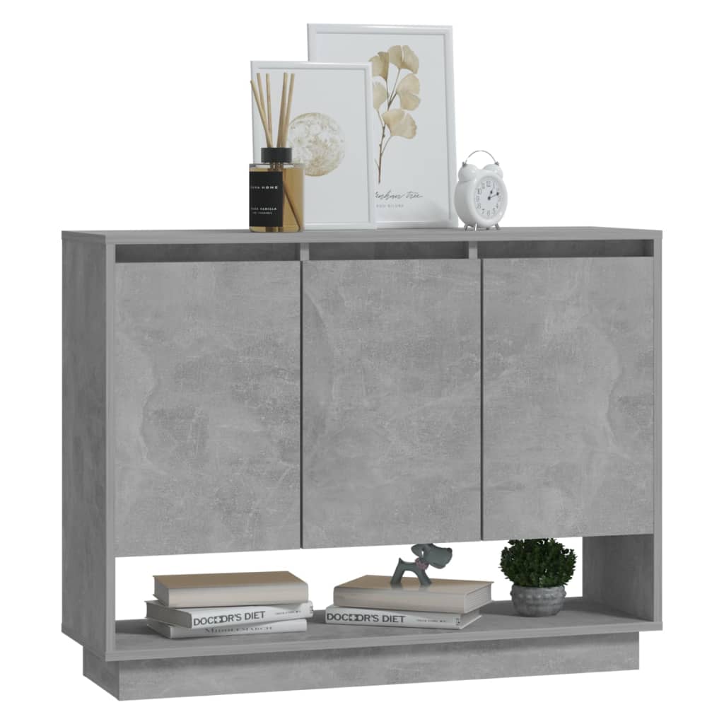 Komoda siva boja betona 97x31x75 cm od konstruiranog drva