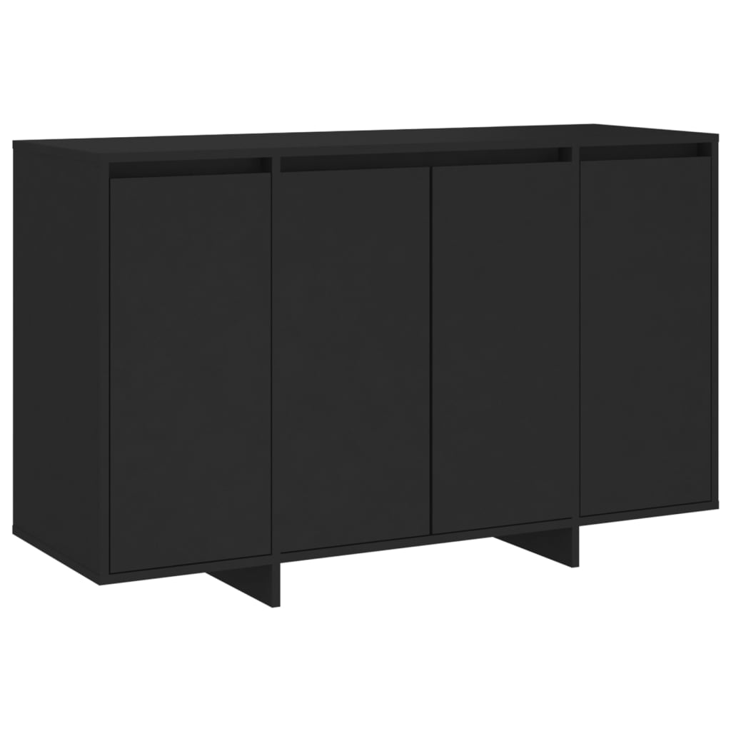 Komoda crna 120 x 41 x 75 cm konstruirano drvo
