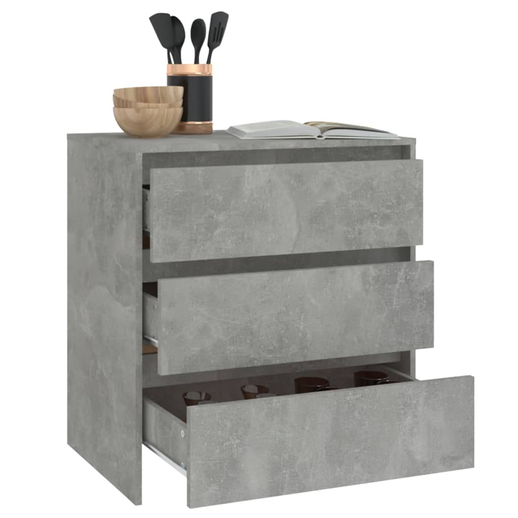 Komoda siva boja betona 70x41x75 cm od konstruiranog drva