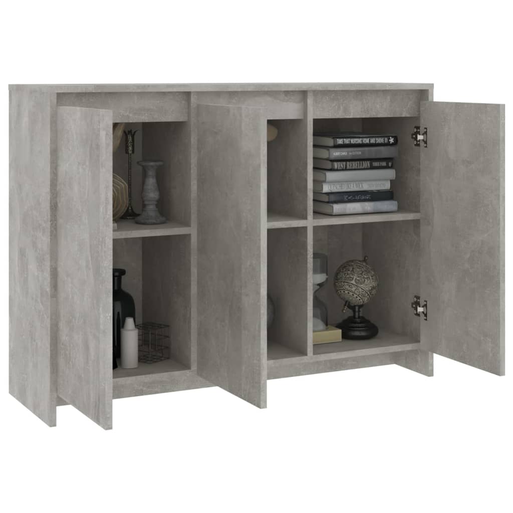 Komoda siva boja betona 102x33x75 cm od konstruiranog drva
