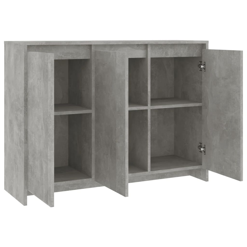 Komoda siva boja betona 102x33x75 cm od konstruiranog drva