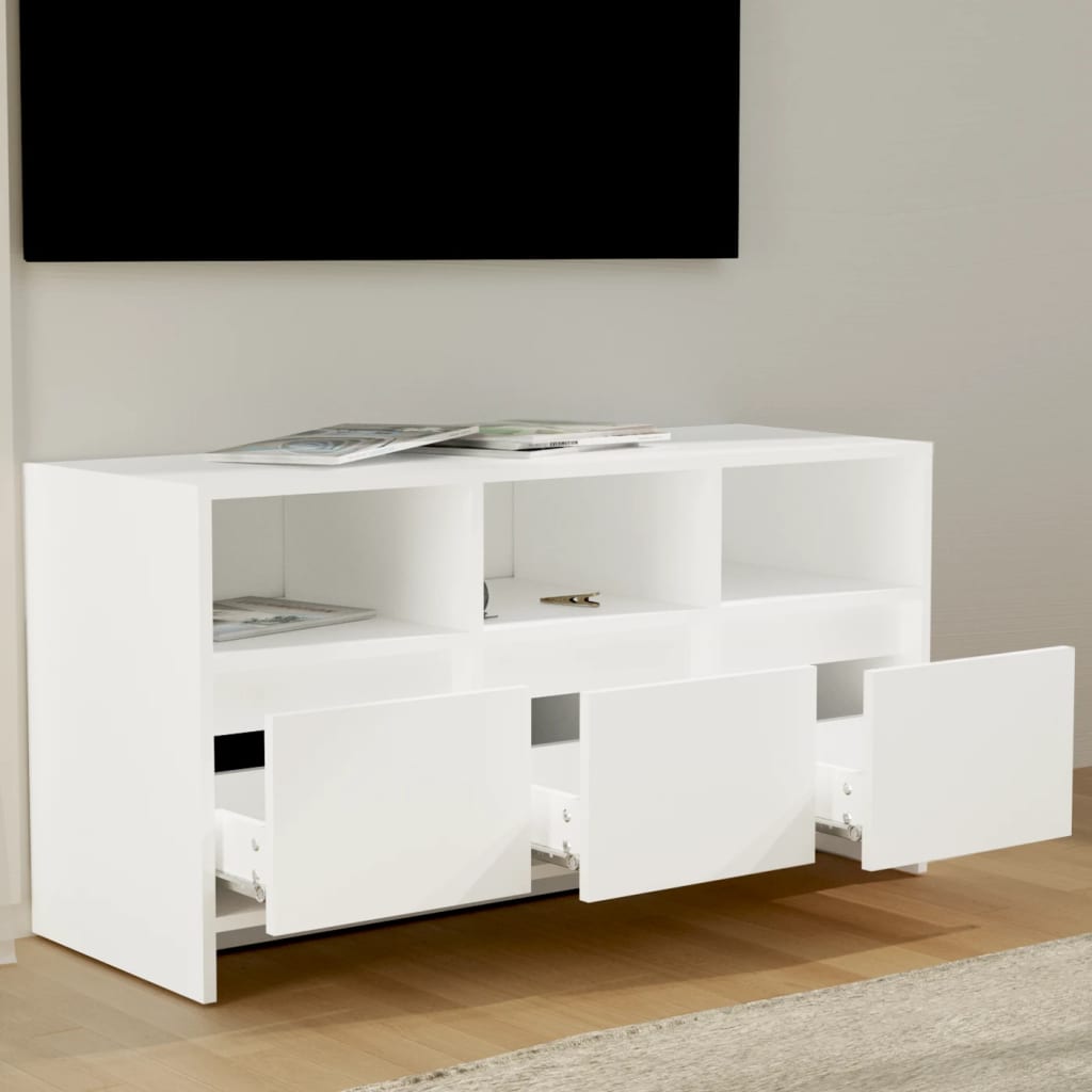 TV ormarić bijeli 102 x 37,5 x 52,5 cm od konstruiranog drva