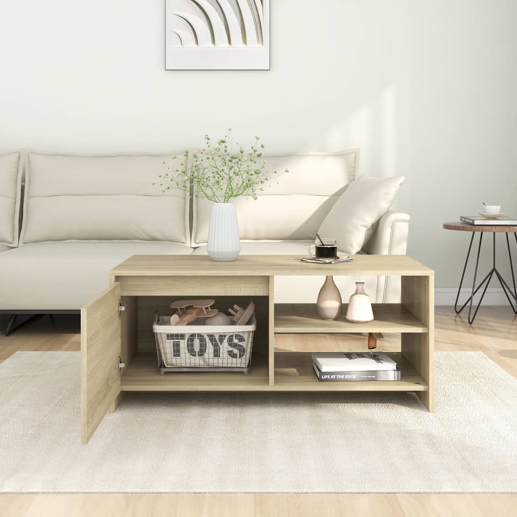 Stolić za kavu boja hrasta 102 x 50 x 45 cm konstruirano drvo