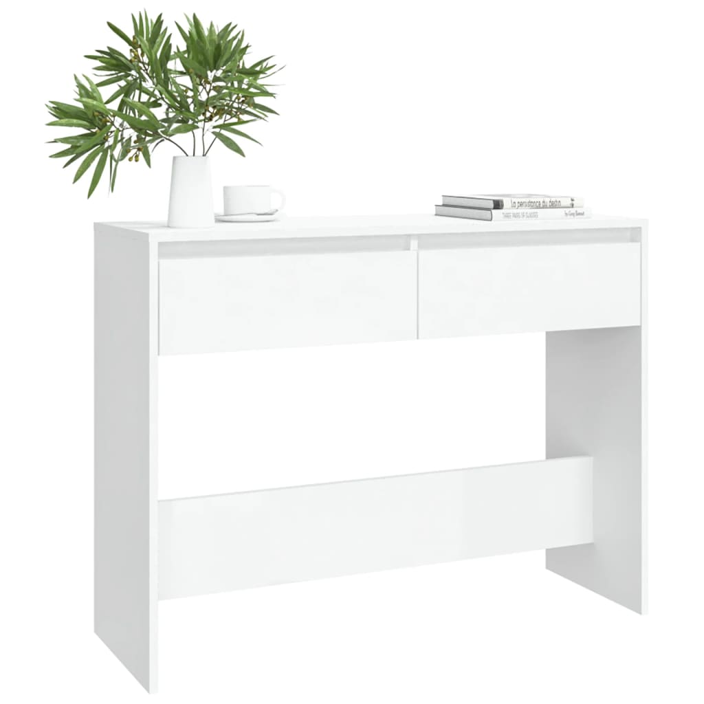Konzolni stol bijeli 100 x 35 x 76,5 cm od konstruiranog drva