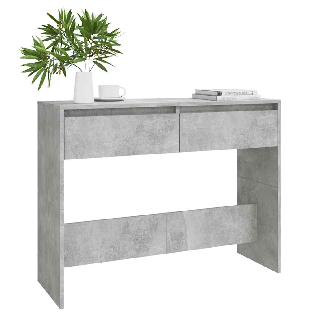 Konzolni stol boja betona 100 x 35 x 76,5 cm konstruirano drvo