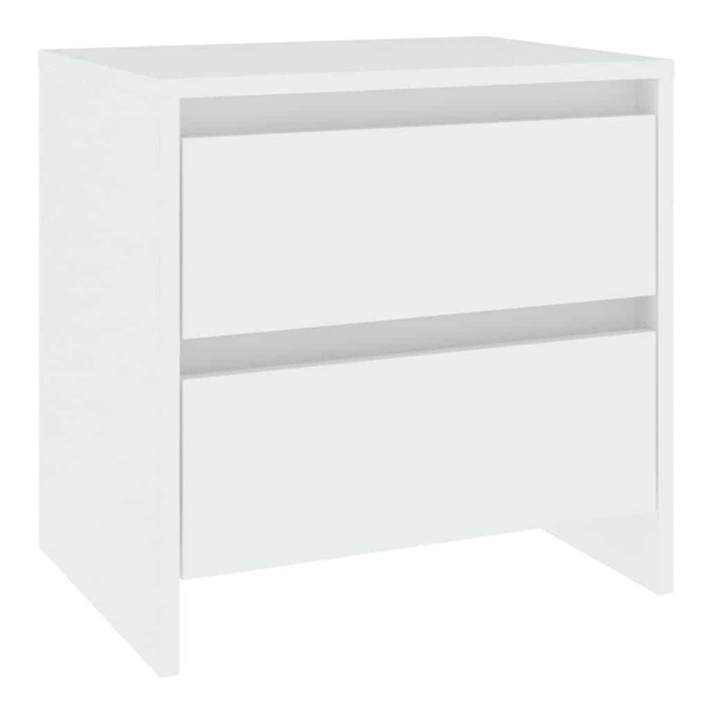 Noćni ormarići 2 kom bijeli 45x34,5x44,5 cm konstruirano drvo