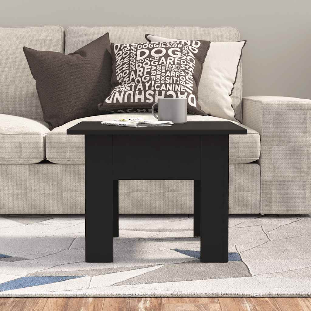 Stolić za kavu crni 55 x 55 x 42 cm od konstruiranog drva