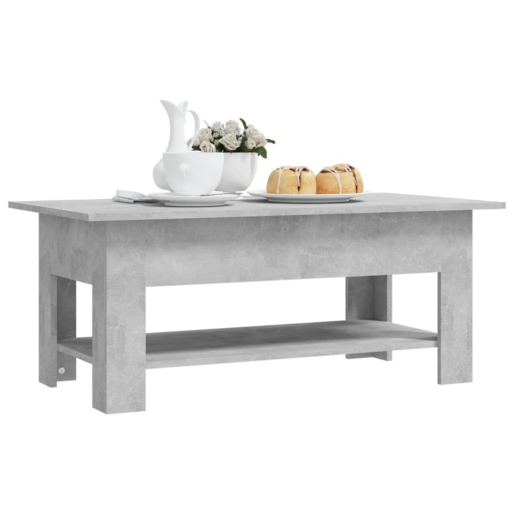 Stolić za kavu boja betona 102x55x42 cm konstruirano drvo