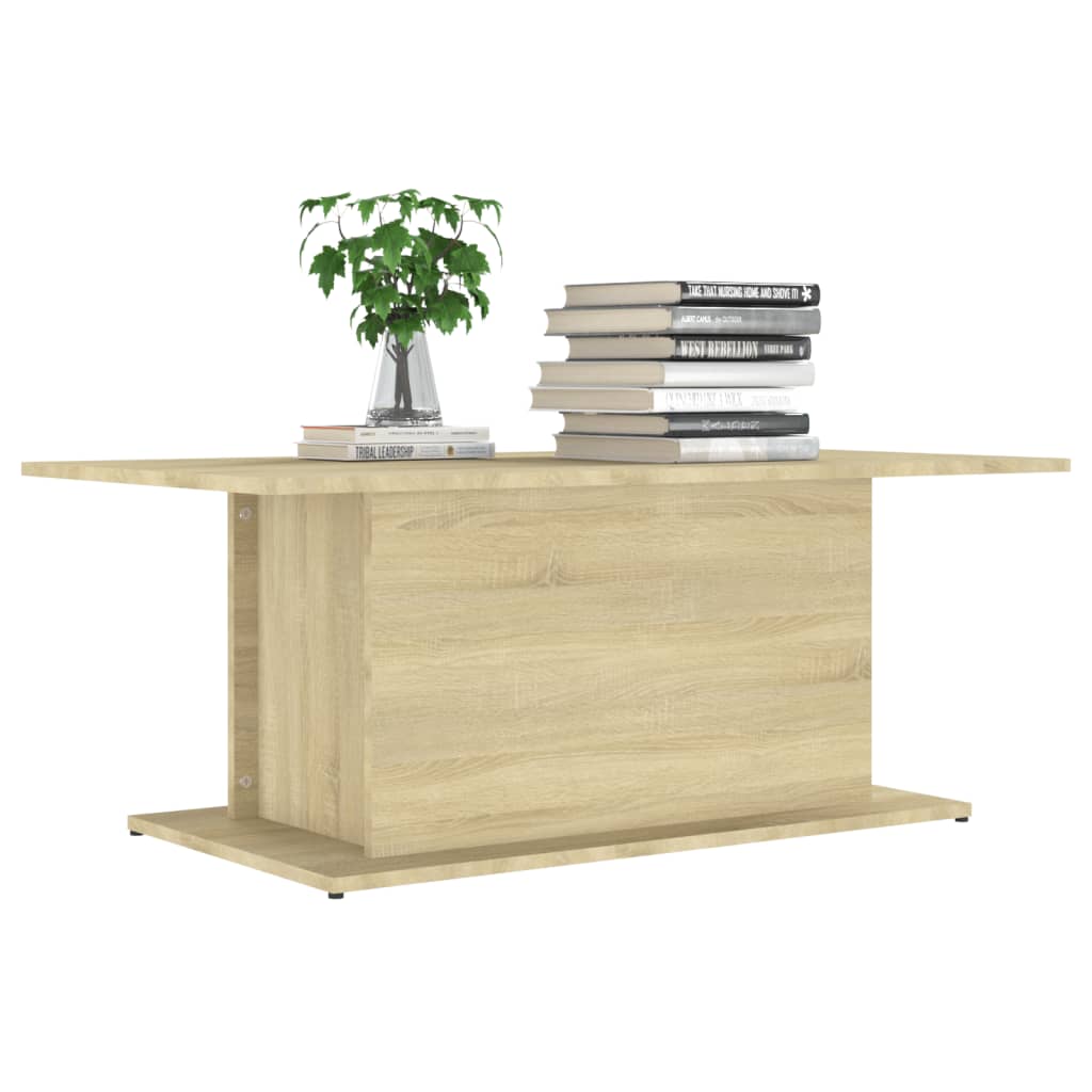 Stolić za kavu boja hrasta 102 x 55,5 x 40 cm konstruirano drvo