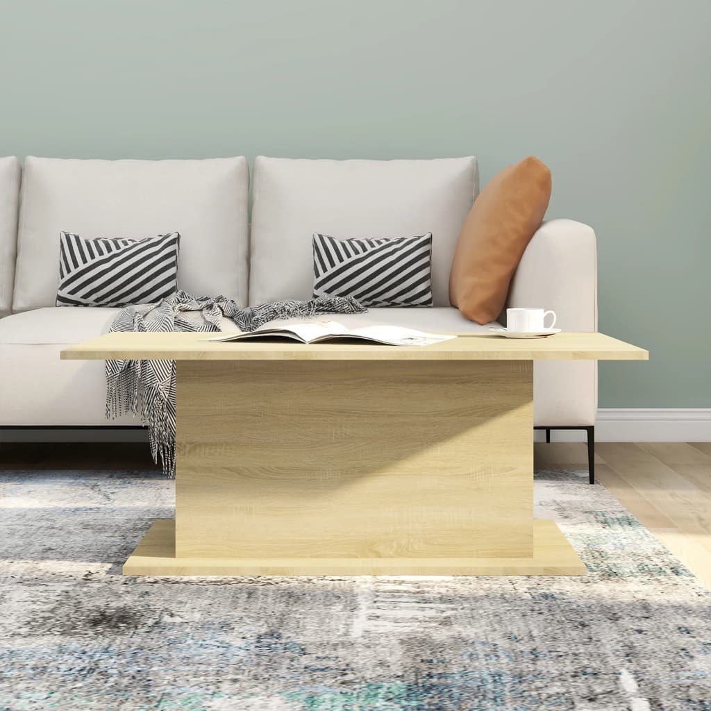 Stolić za kavu boja hrasta 102 x 55,5 x 40 cm konstruirano drvo