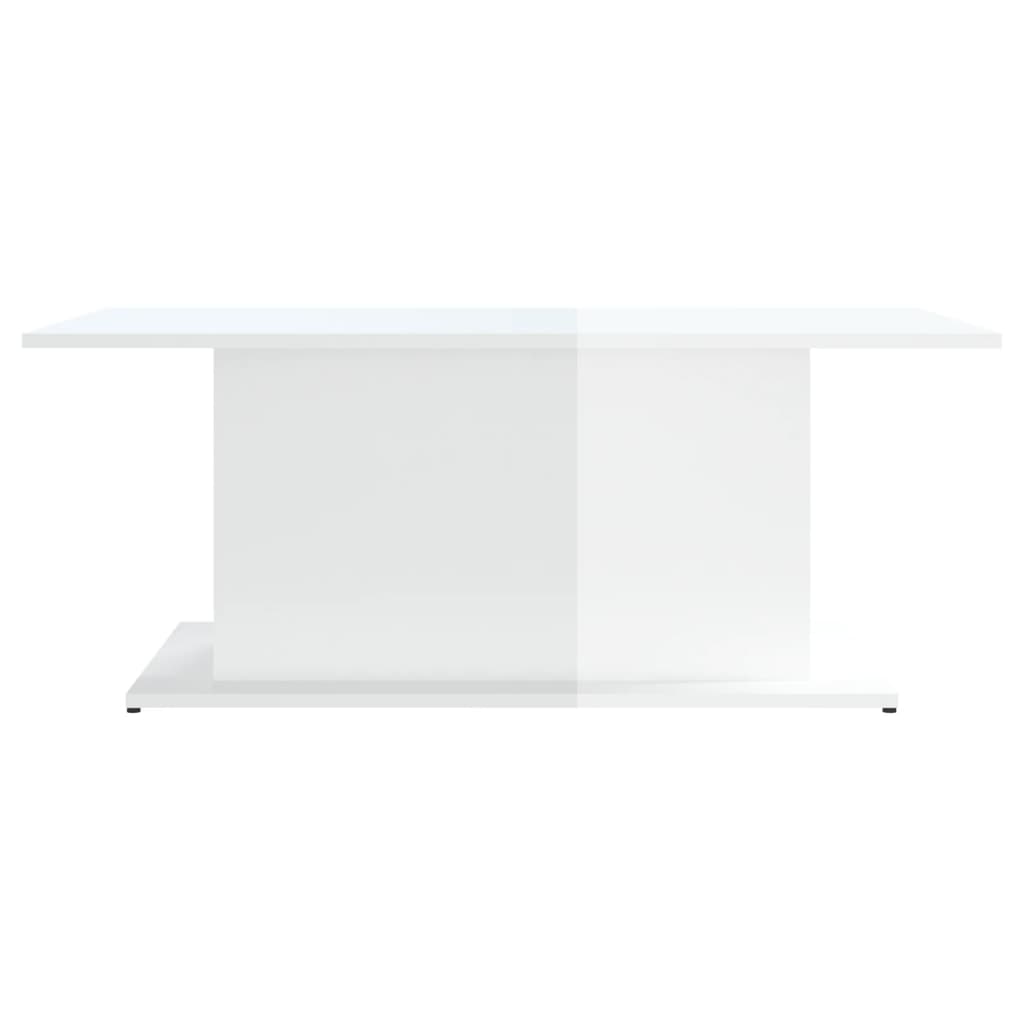 Stolić za kavu sjajni bijeli 102x55,5x40 cm konstruirano drvo