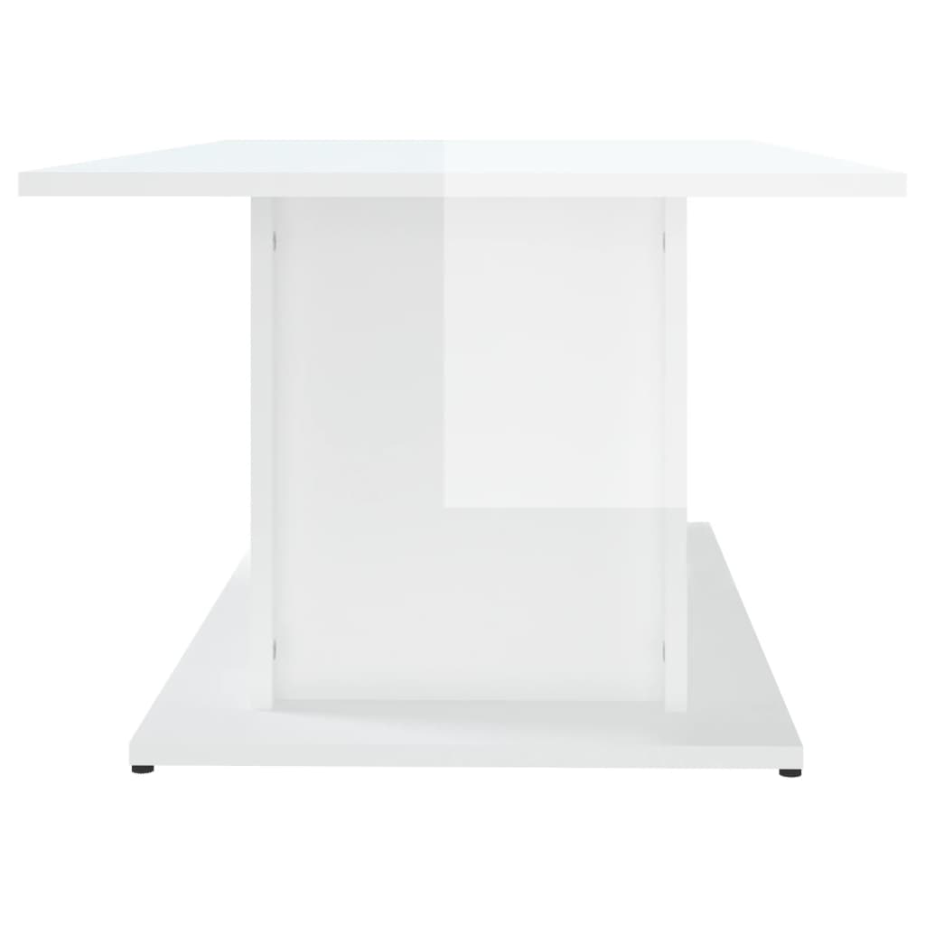 Stolić za kavu sjajni bijeli 102x55,5x40 cm konstruirano drvo