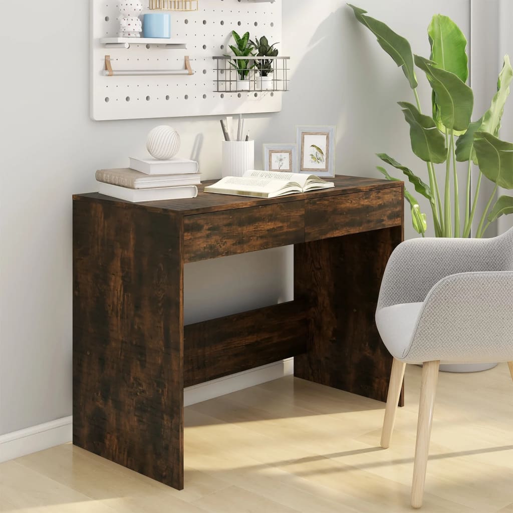 Radni stol boja dimljenog hrasta 101 x 50 x 76,5 cm od iverice