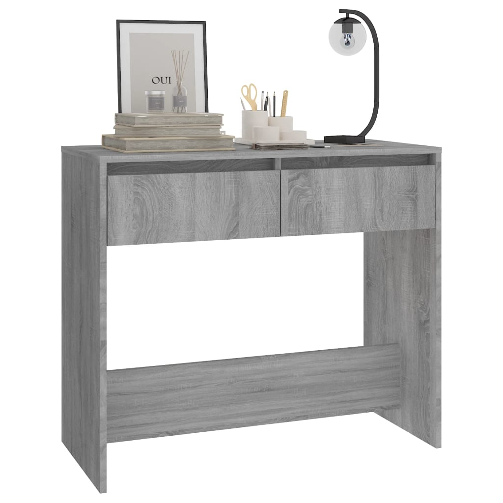 Konzolni stol siva boja hrasta 89x41x76,5 cm konstruirano drvo