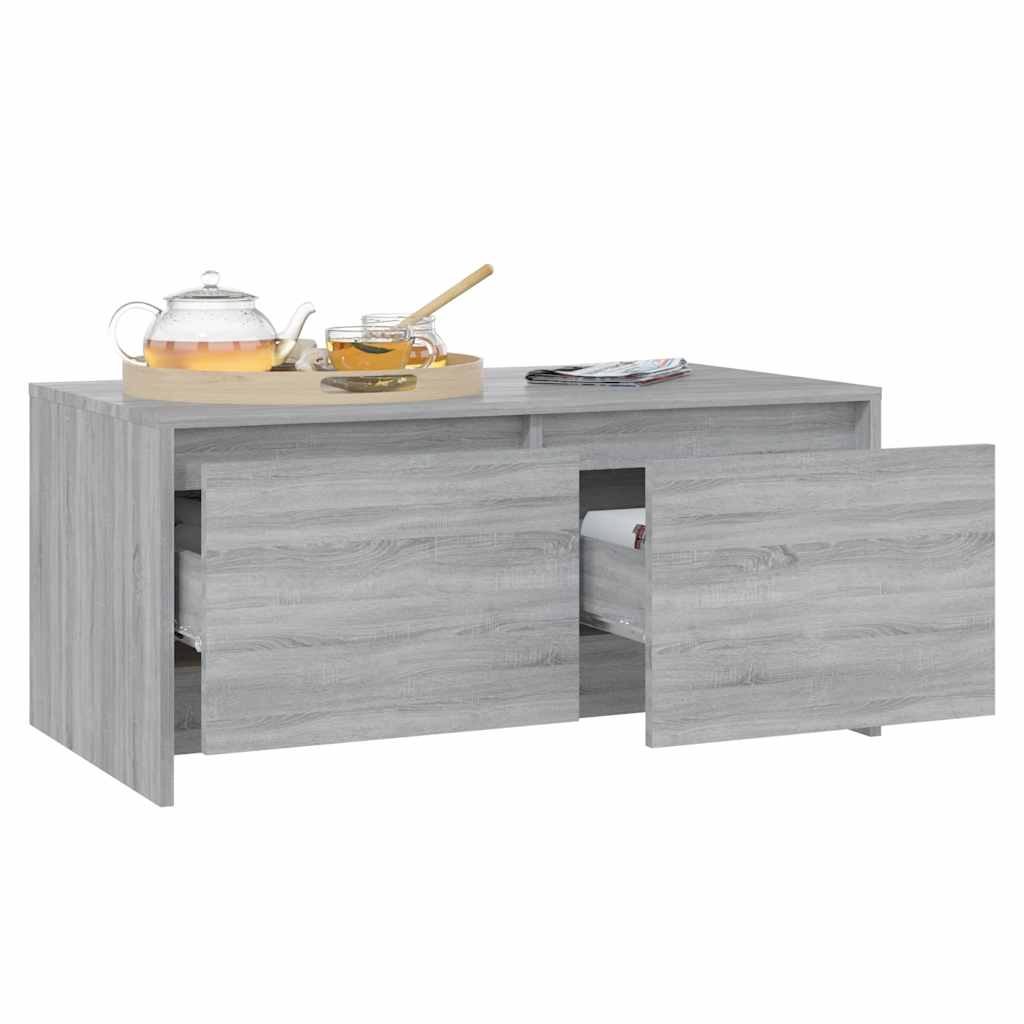 Stolić za kavu siva boja hrasta 90x50x41,5 cm konstruirano drvo
