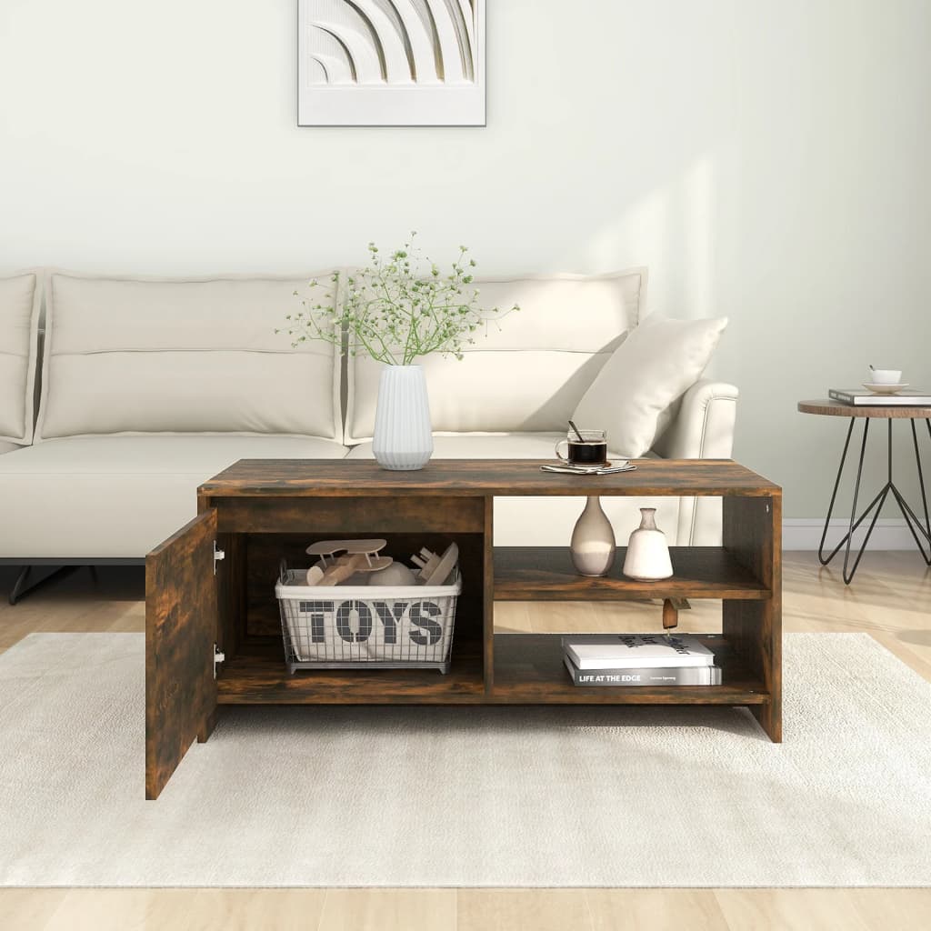 Stolić za kavu boja hrasta 102x50x45 cm konstruirano drvo