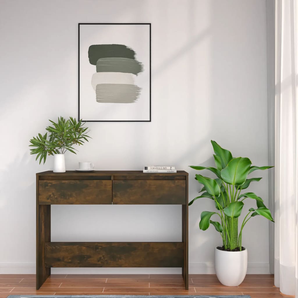 Konzolni stol boja hrasta 100x35x76,5 cm od konstruiranog drva