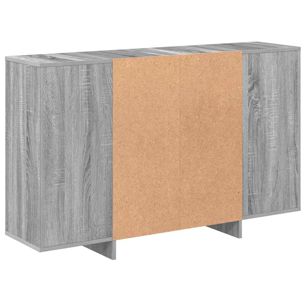 Komoda siva boja hrasta 120 x 30 x 75 cm od konstruiranog drva