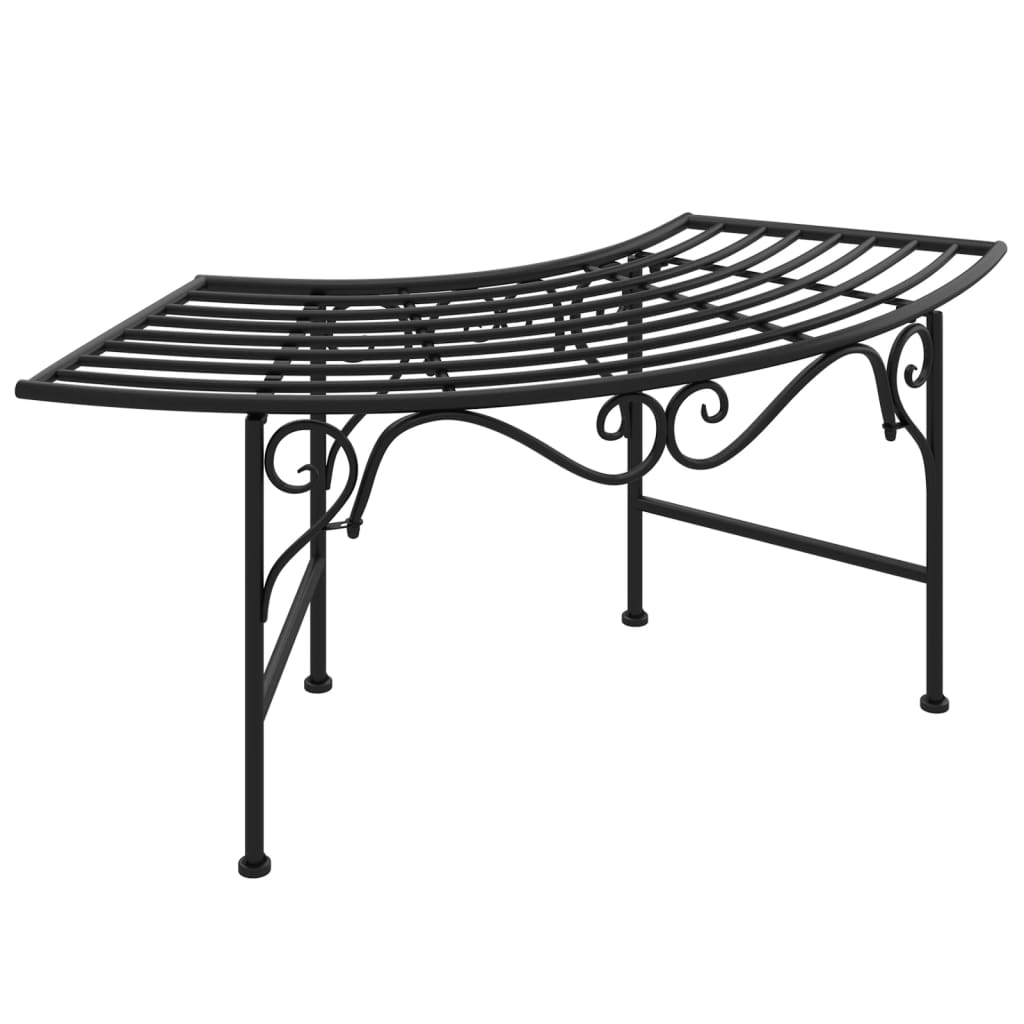 Klupa oko stabla 113 cm crna čelična