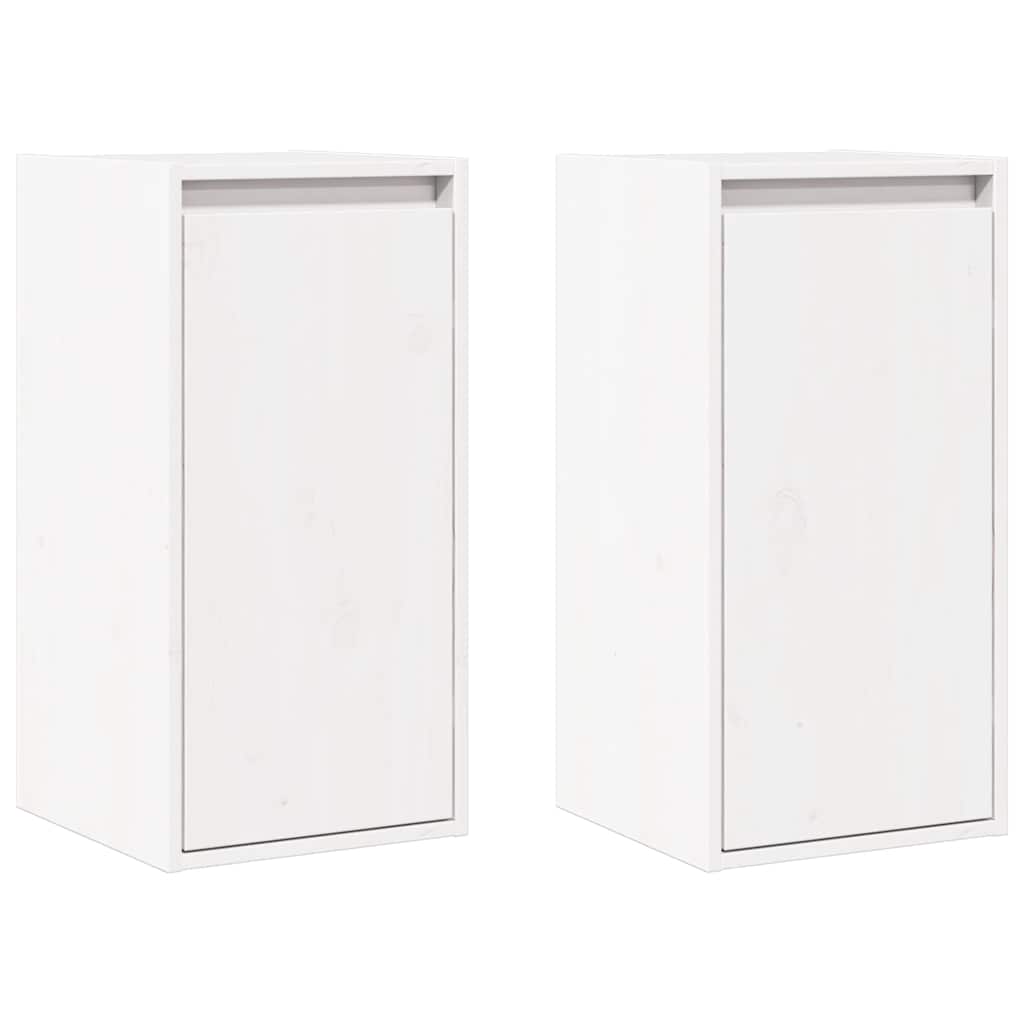 Zidni ormarići 2 kom bijeli 30 x 30 x 60 cm od masivne borovine