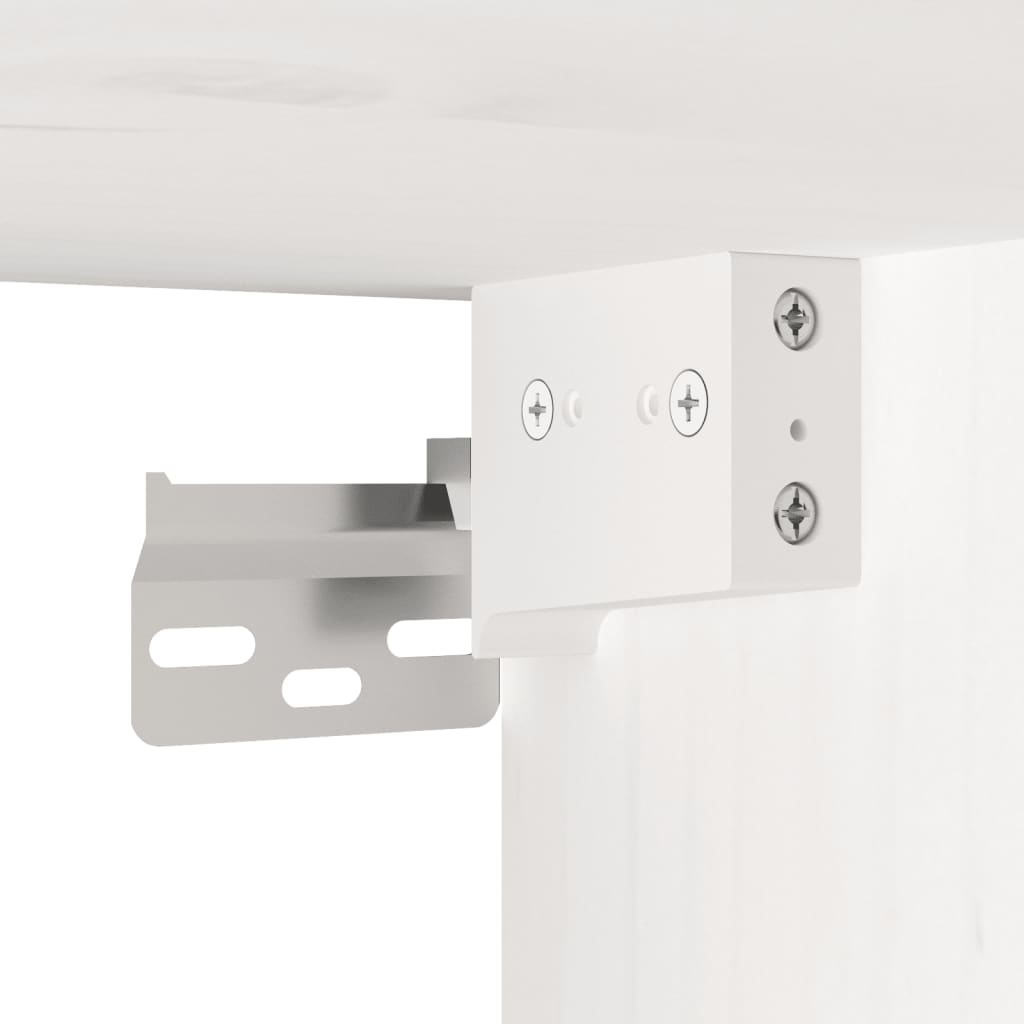 Zidni ormarići 2 kom bijeli 30 x 30 x 60 cm od masivne borovine