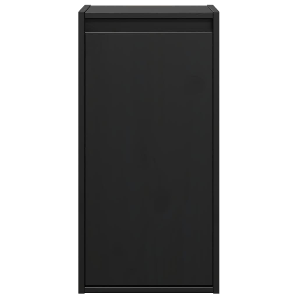 Zidni ormarići 2 kom crni 30 x 30 x 60 cm od masivne borovine