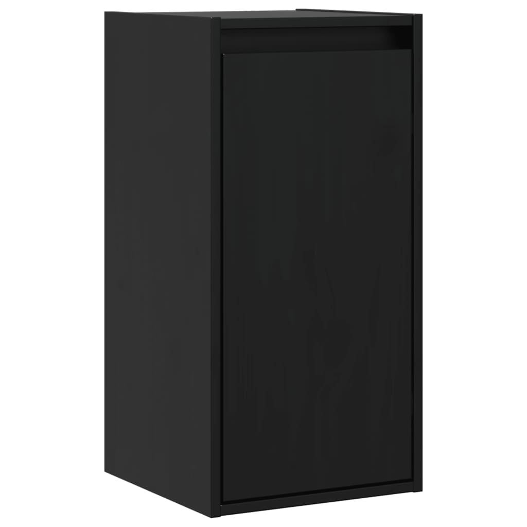 Zidni ormarići 2 kom crni 30 x 30 x 60 cm od masivne borovine