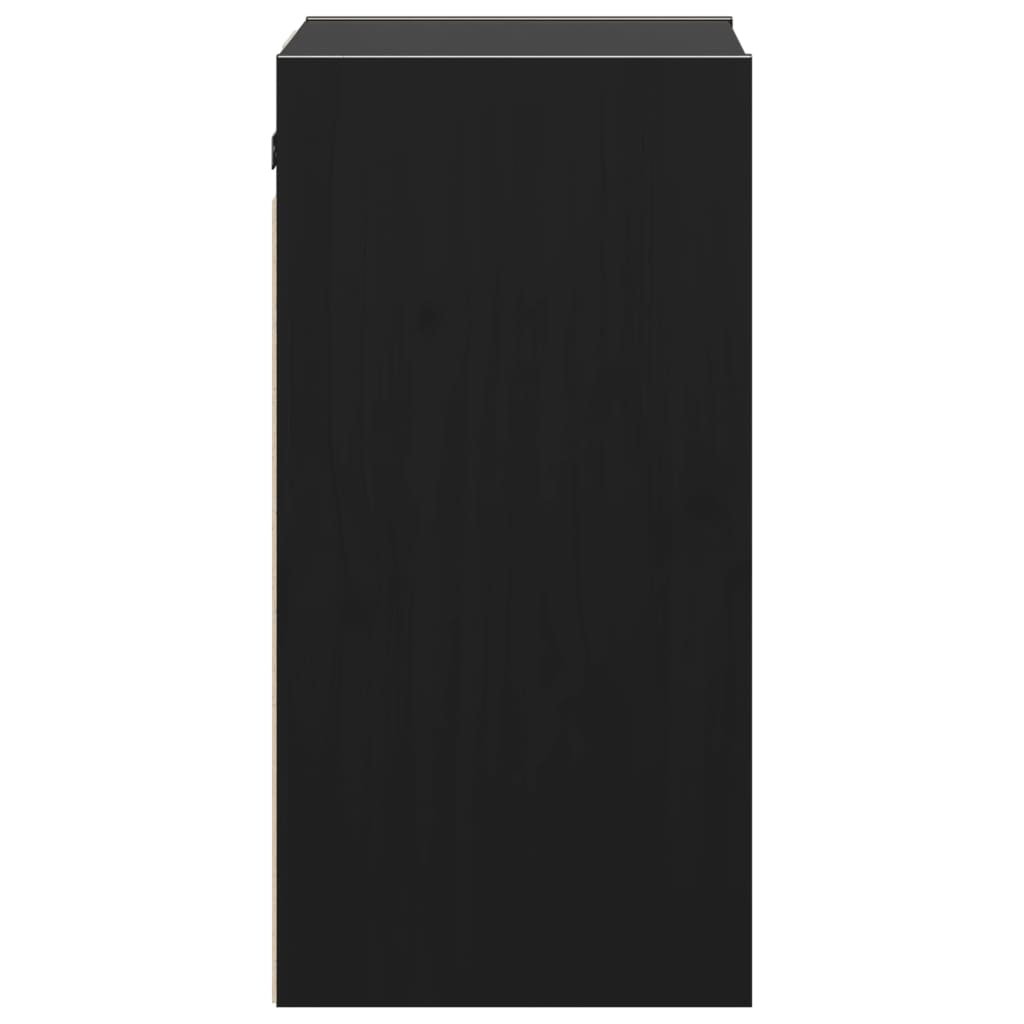 Zidni ormarići 2 kom crni 30 x 30 x 60 cm od masivne borovine