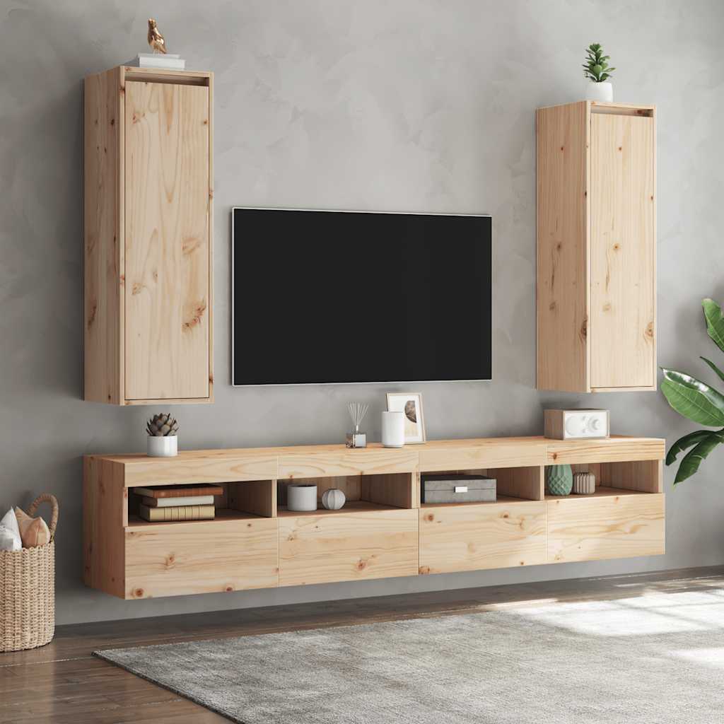 Zidni ormarići 2 kom 30 x 30 x 100 cm od masivne borovine