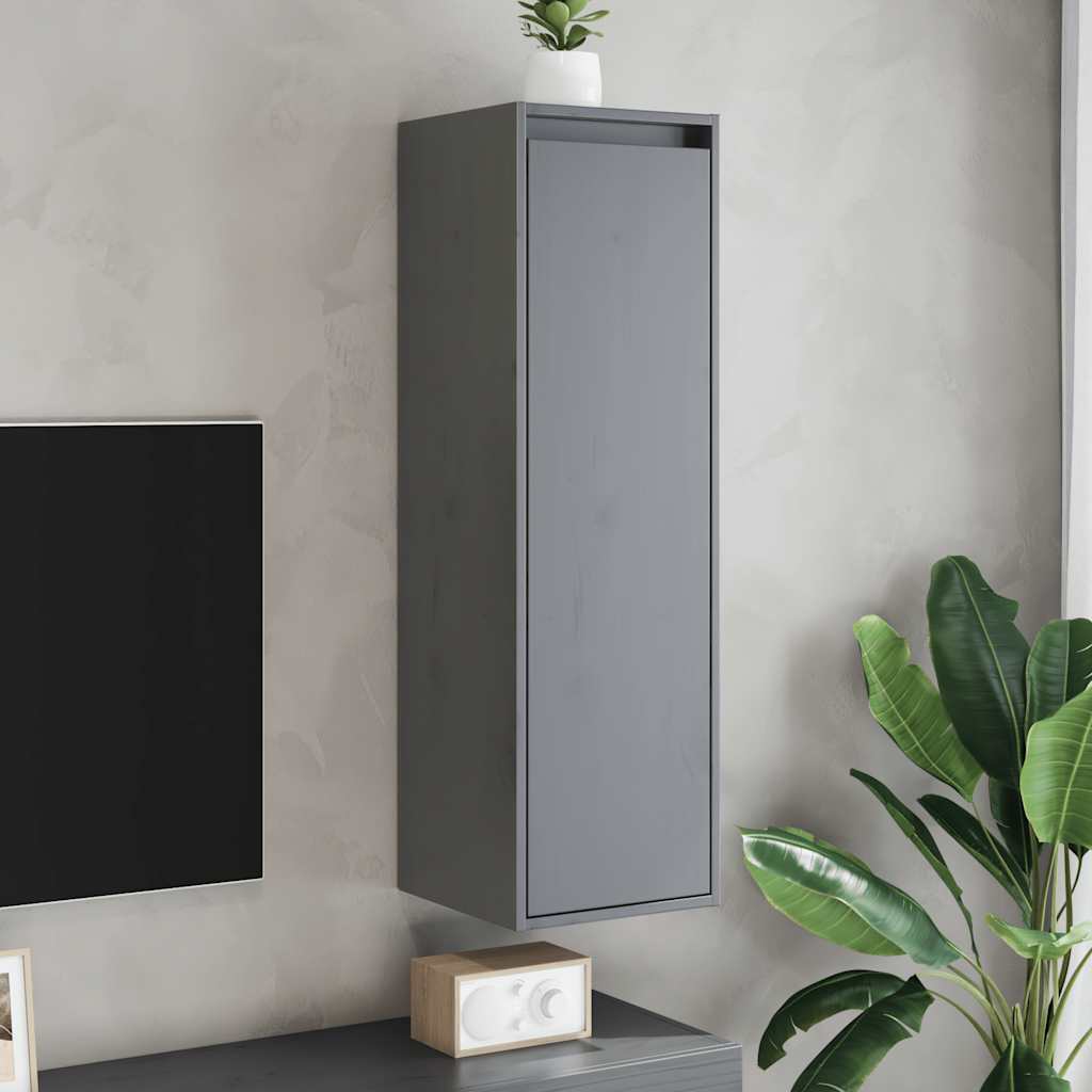 Zidni ormarići 2 kom sivi 30 x 30 x 100 cm od masivne borovine