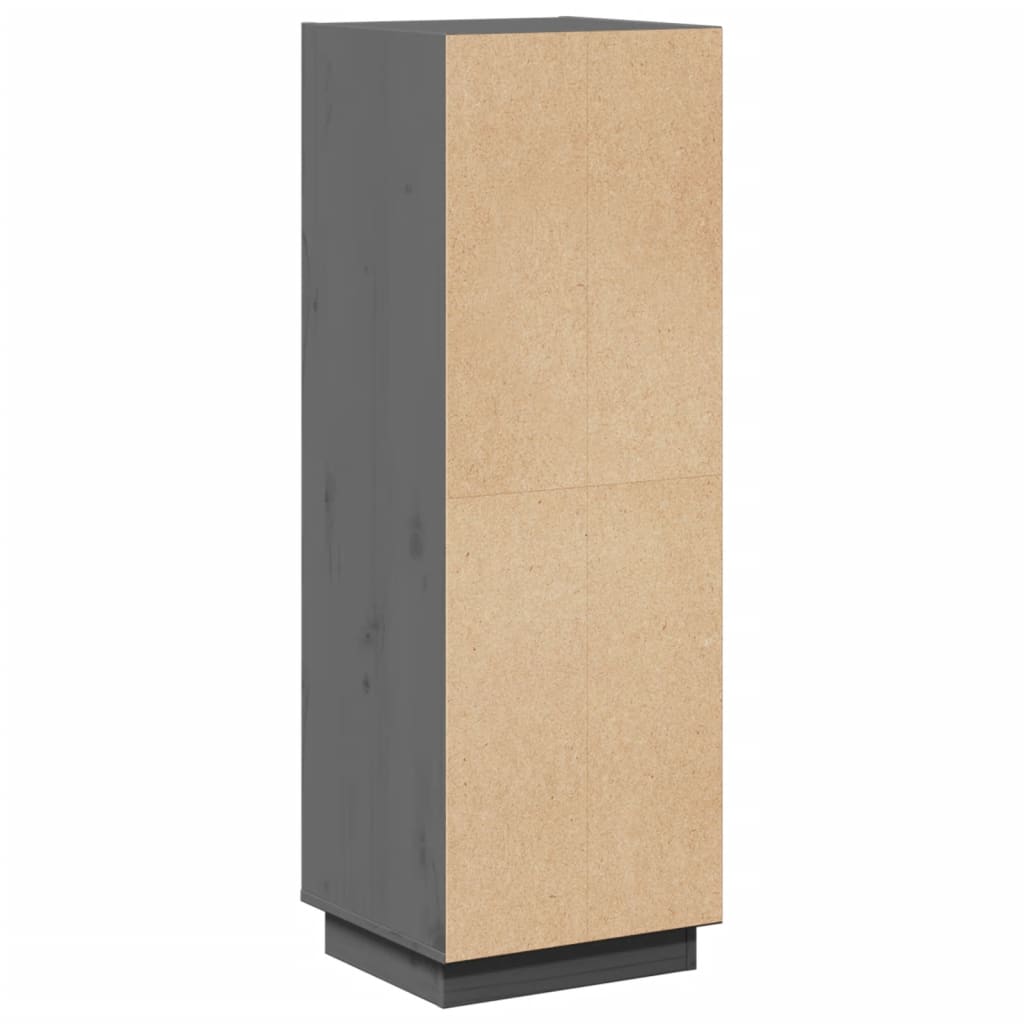 Visoka komoda siva 37 x 34 x 110 cm od masivne borovine