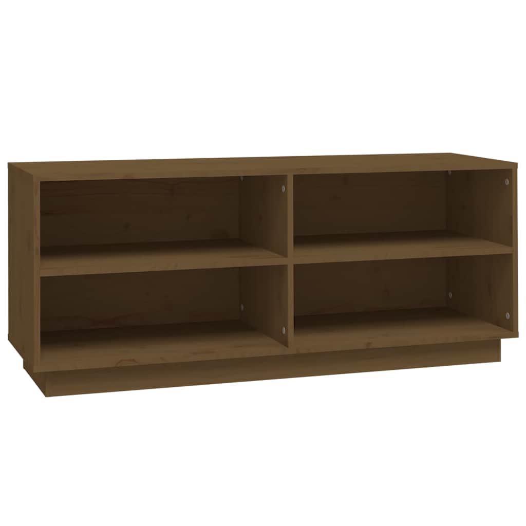 Ormarić za cipele boja meda 110x34x45 cm od masivne borovine