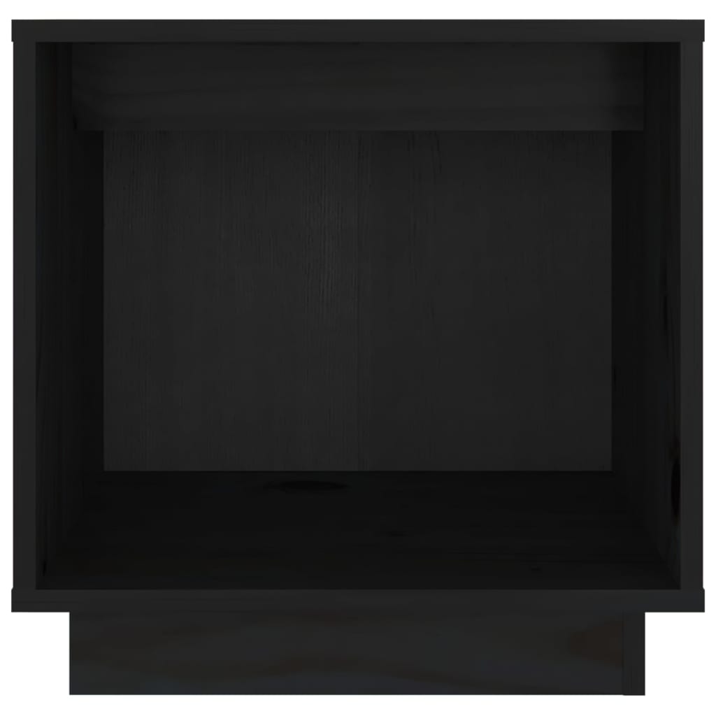 Noćni ormarići 2 kom crni 40 x 30 x 40 cm od masivne borovine