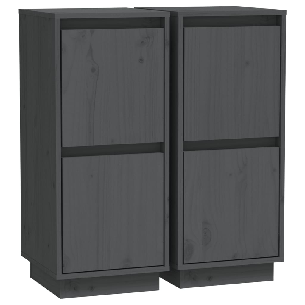 Komode 2 kom sive 31,5 x 34 x 75 cm od masivne borovine