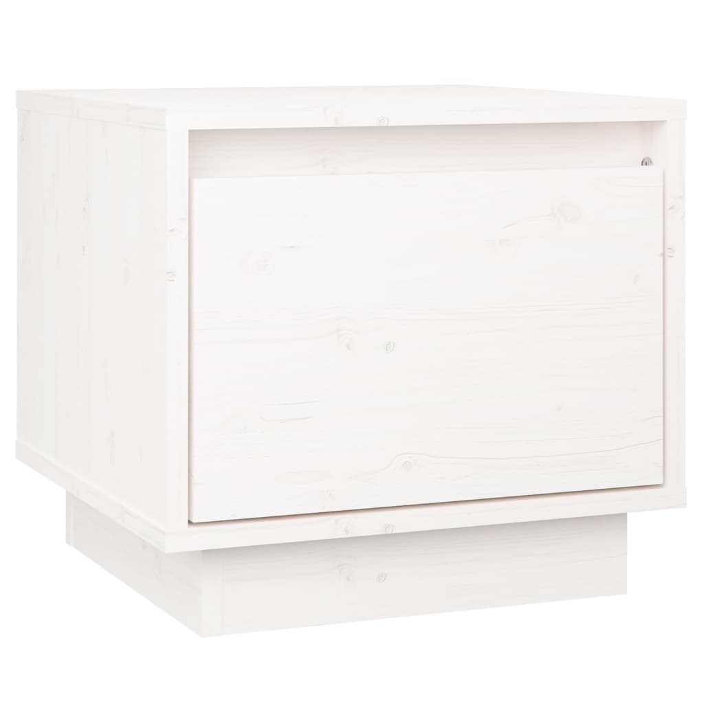 Noćni ormarići 2 kom bijeli 35 x 34 x 32 cm od masivne borovine