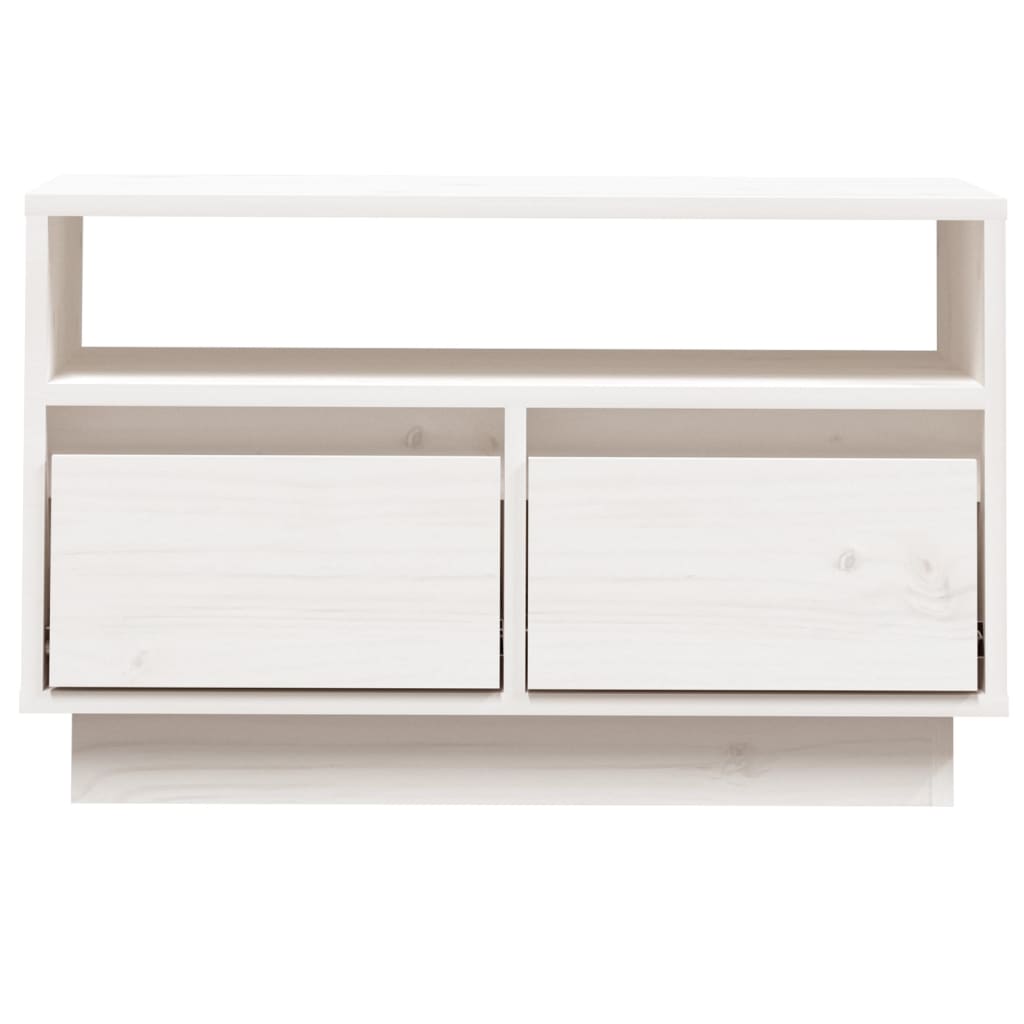 TV ormarić bijeli 60 x 35 x 37 cm od masivne borovine