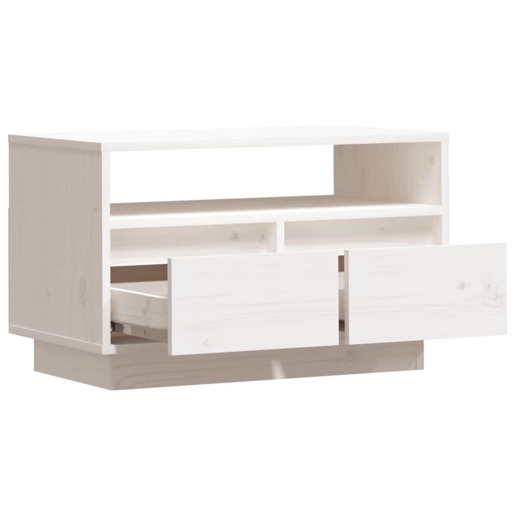 TV ormarić bijeli 60 x 35 x 37 cm od masivne borovine