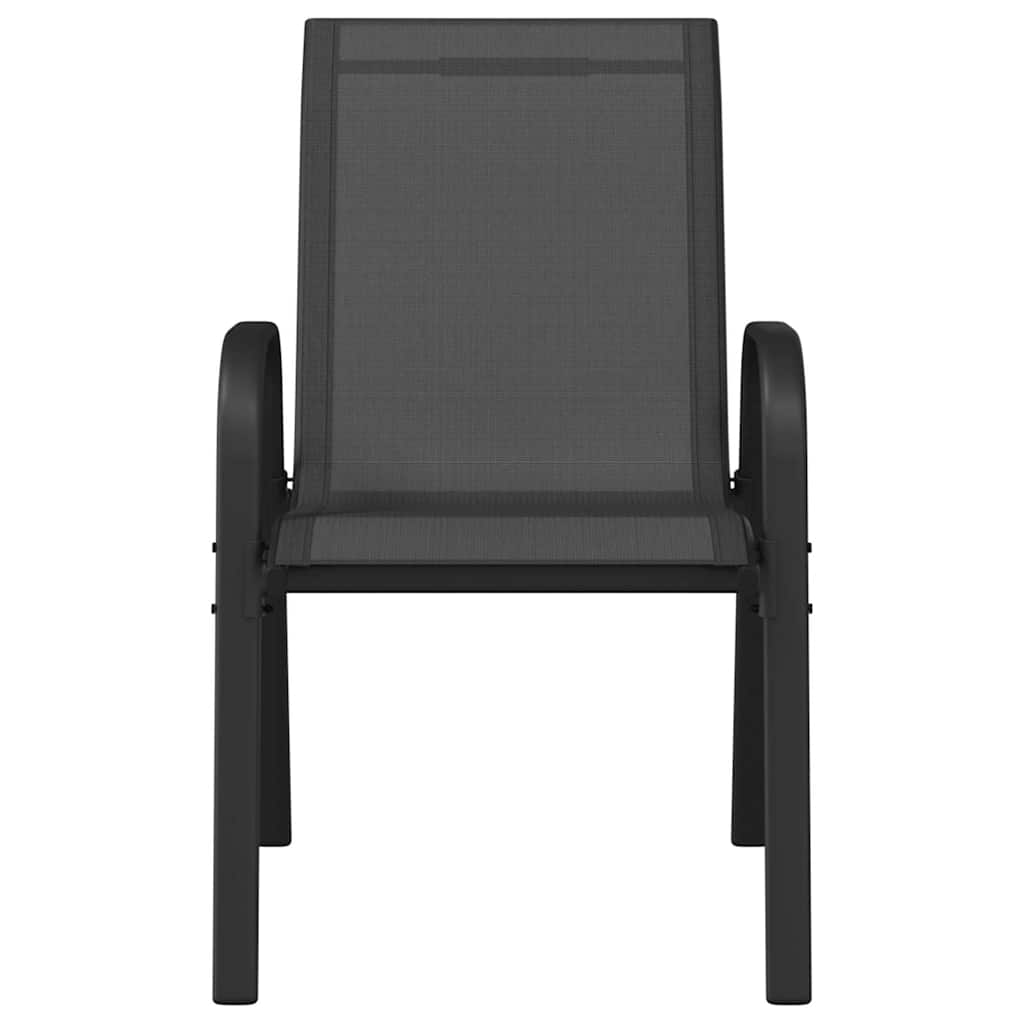 Složive vrtne stolice od tekstilena 6 kom crne