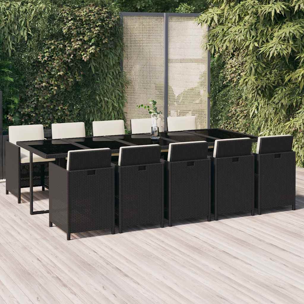 15-dijelni vrtni blagovaonski set od poliratana s jastucima