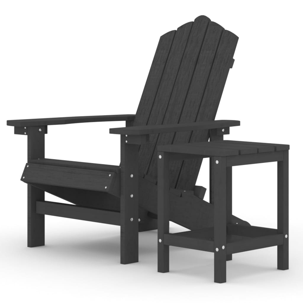 Vrtna stolica Adirondack sa stolićem HDPE antracit