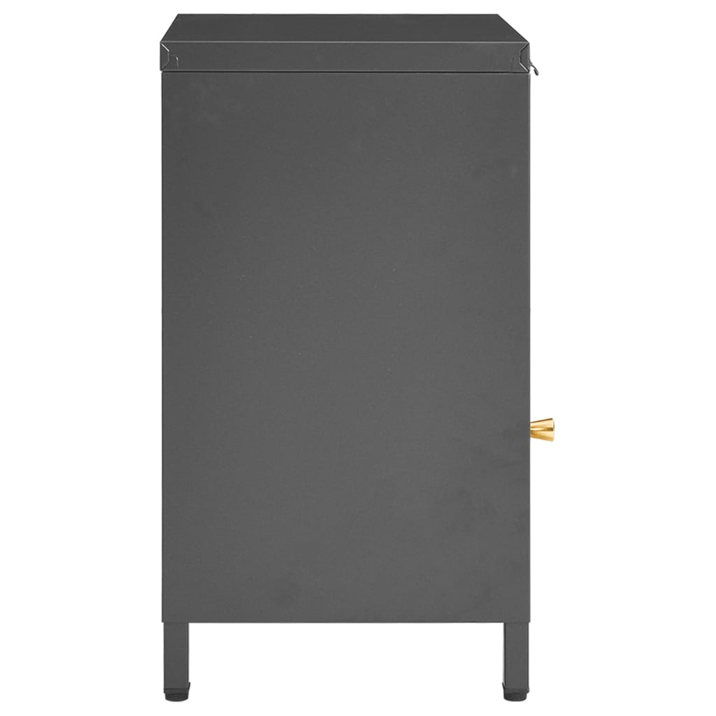 Noćni ormarići 2 kom antracit 40x30x54,5 cm od čelika i stakla