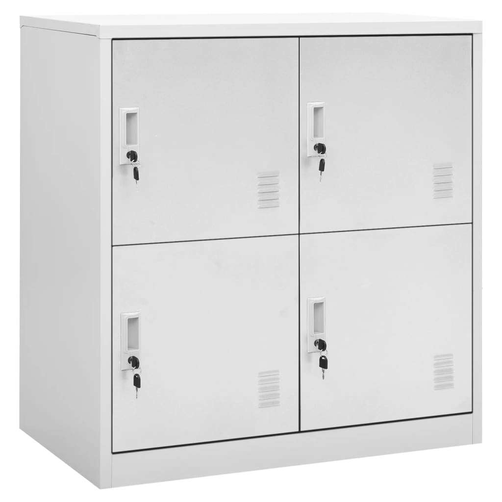 Ormarići s ključem 2 kom svjetlosivi 90 x 45 x 92,5 cm čelični